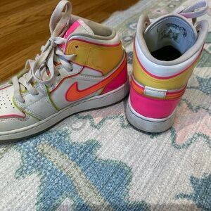 Nike Air Jordan’s Kids Sneakers - Pink, Orange, Yellow